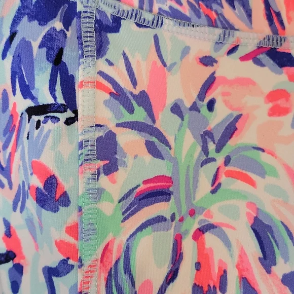 Lilly Pulitzer Luxletic Floral Lux Weekender Cabana Cocktail Crop Leggings XXS - Picture 4 of 6